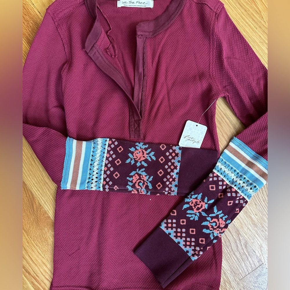 FP We the Free Micah Layering Top Crochet Detail - Picture 2 of 6